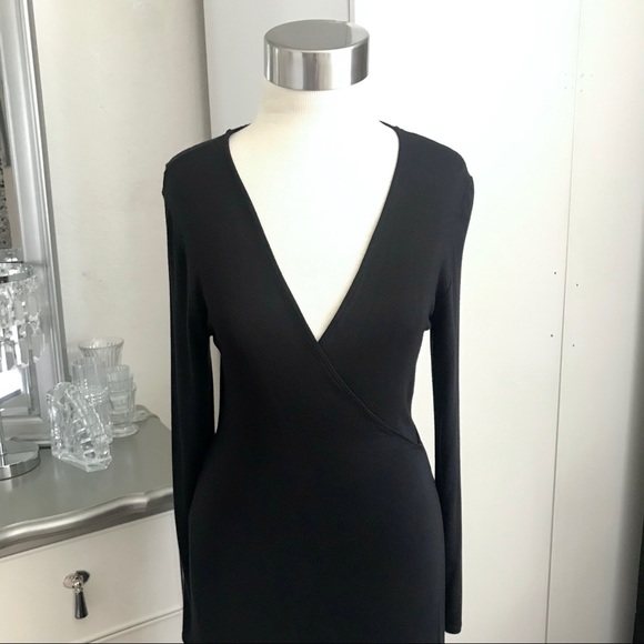 Black Wrap Dress - Picture 6 of 7